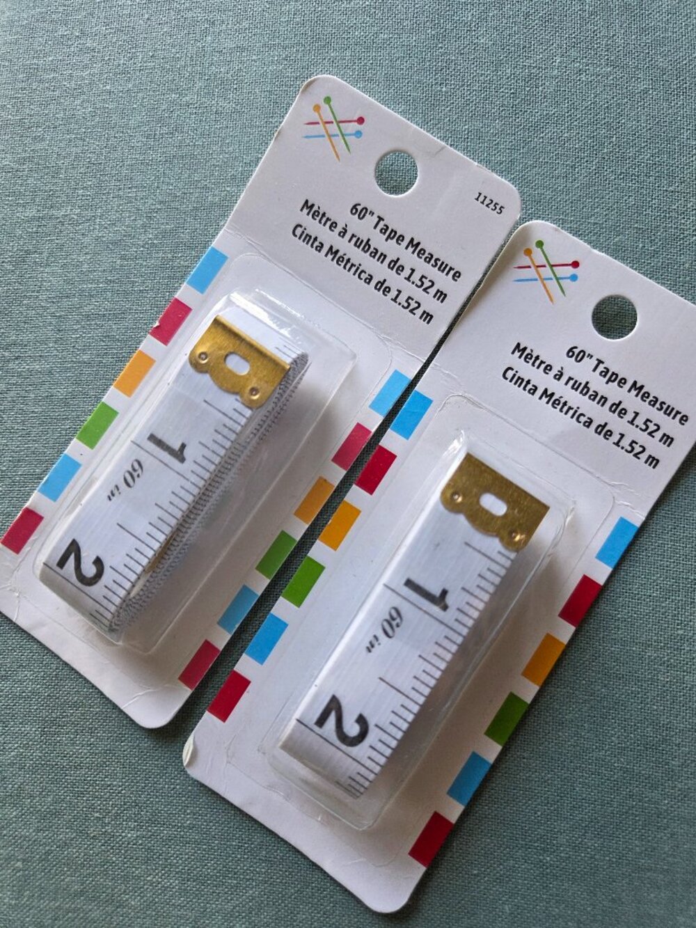 Two 60" White Tape Measure - Compact Sewing Measure